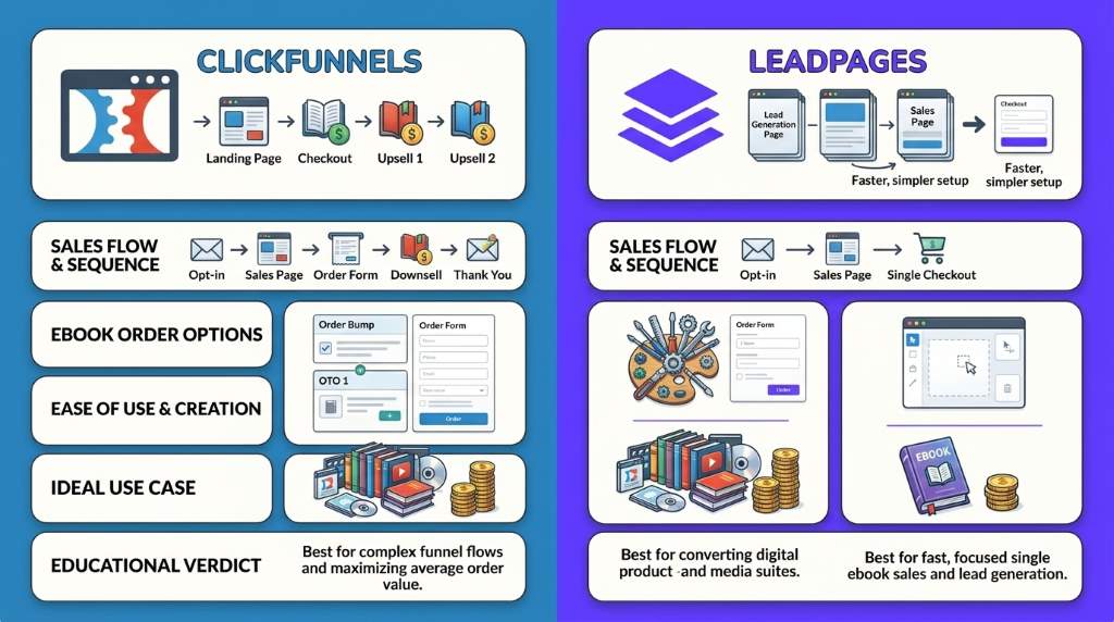 Leadpages landing page template for digital ebook product